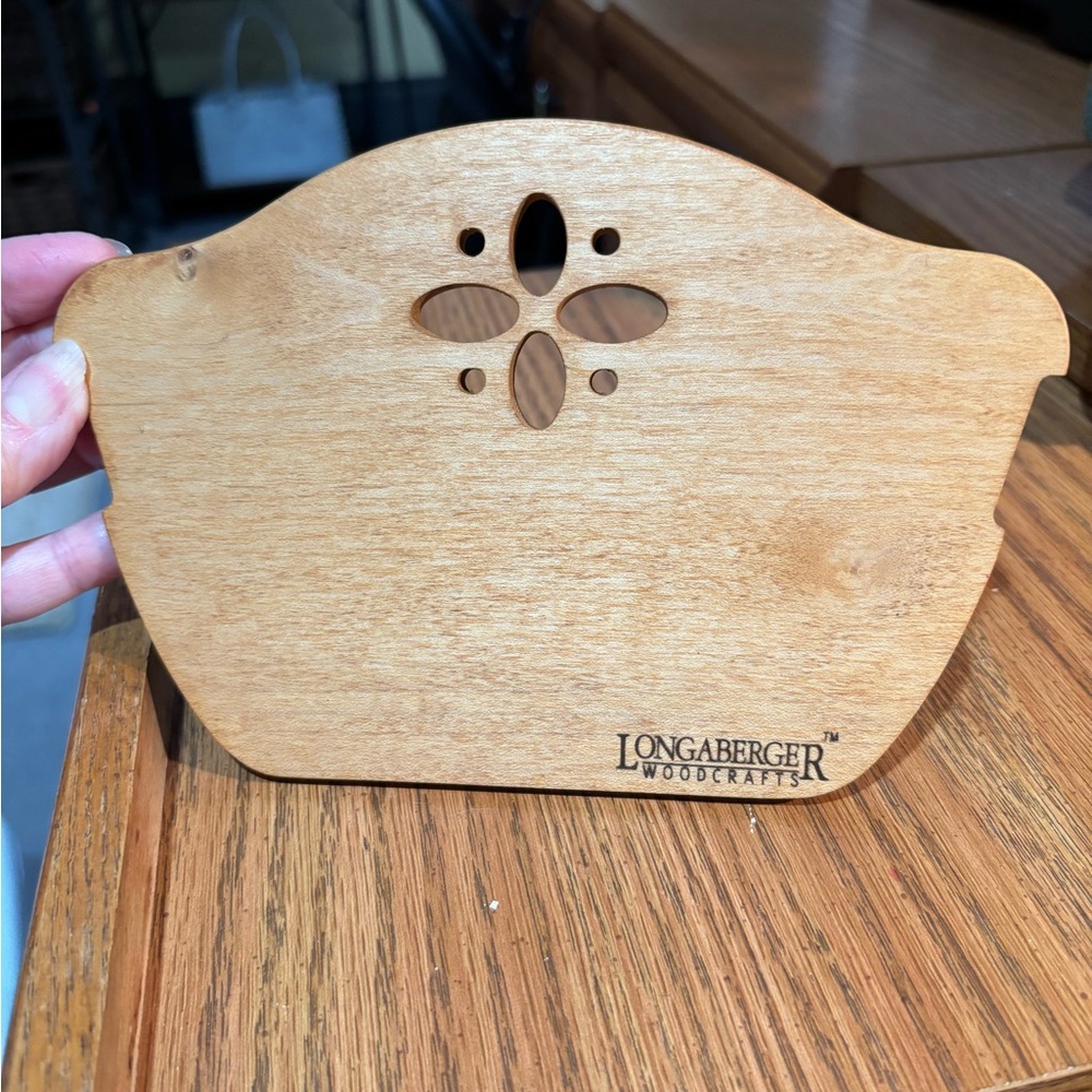Longaberger Woodcrafts Natural Wooden Organizer